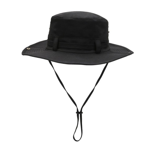 Män Bucket Hat Vandringshattar SVART black