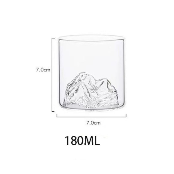 Liten Glas Kaffekopp Retro Mountain Glass S 180MLWHITE VIT S 180mlwhite