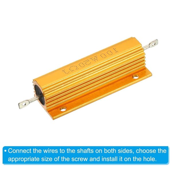 Aluminiumskassemodstand 100W 50 Ohm 2 stk. 2pcs