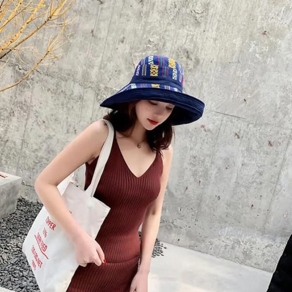 Bøllehat Solhatte NAVY BLÅ navy blue
