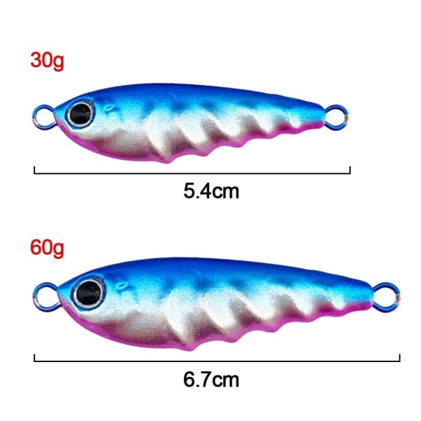 1 stk Metal fiskeagn VIB Lure 60G1-INGEN KROG 1-INGEN KROG 60g1-No hook