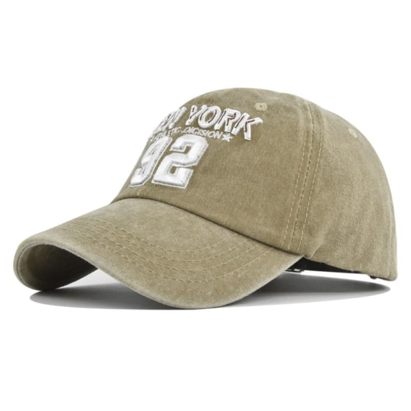 Brev Broderi Baseball Kasketter Snapback Hatte KHAKI khaki