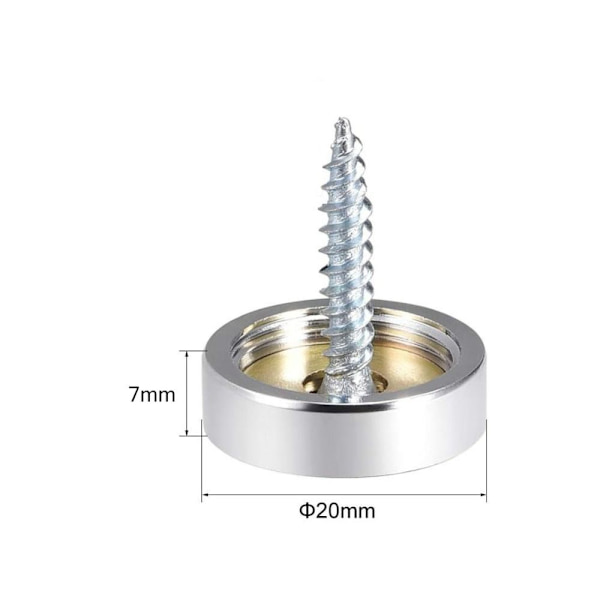 8 Stk Speilskruer Dekorhette 16MM 16mm