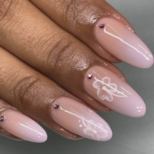 Almond Fake Nails 3D Long Fake Nails 2 2 2