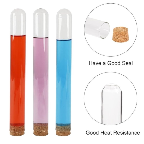 Lasitestinputket 80ml Laboratorioputket 1 kpl 1Pc