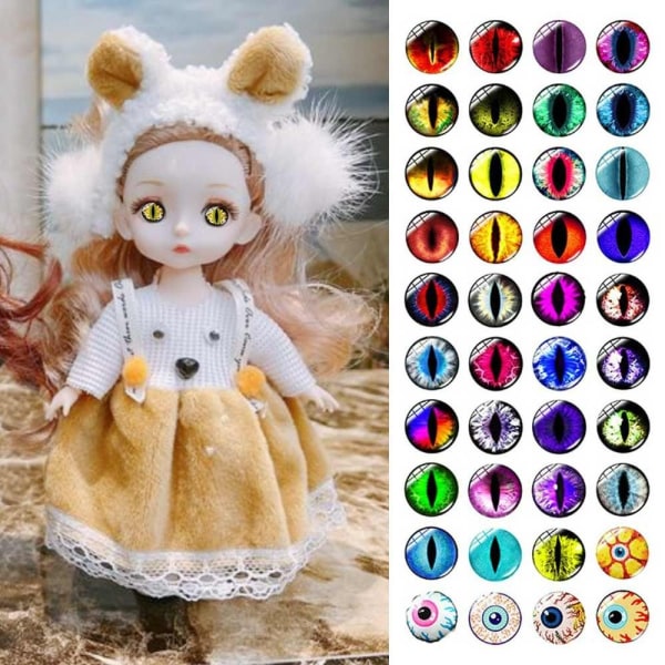 20 stk/10 par Eyes Crafts Eyes Puppet Crystal Eyes 16MMCOLOR 16mmColor Random