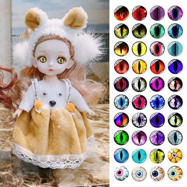 20st/10 par Eyes Crafts Eyes Puppet Crystal Eyes 16MMCOLOR 16mmColor Random