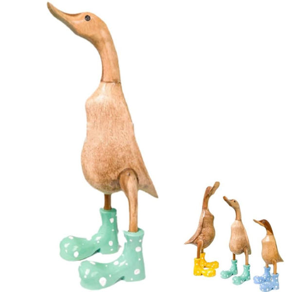 Plettet gummistøvler Duck Resin Duck Ornament GRØN M Green M