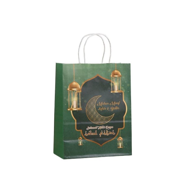 6 stk Eid Mubarak gavepose Candy Cookie Bag STIL 6 STIL 6 Style 6