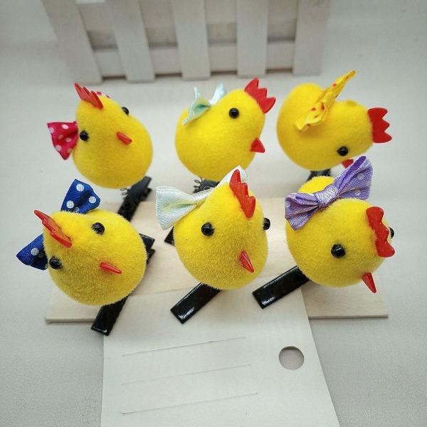10 stk Little Yellow Duck Plys hårnåle Spring Hårclips 07 07 07