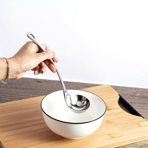 Suppeøse med hull, serveringsskje, dørslag Colander
