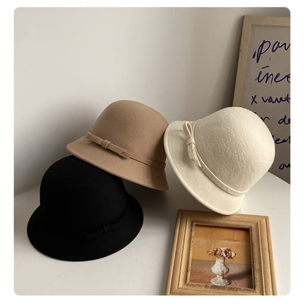 Ylle Basin Hatt Fransk Ylle Hatt SVART Black