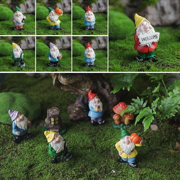 Mini Gnome Figuurit Minikääpiöiden patsas 3 3 3