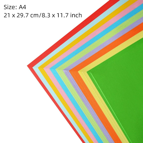 300 ark 20-färgs konstruktionspapper Origamipappersutskrift A4300 Sheets