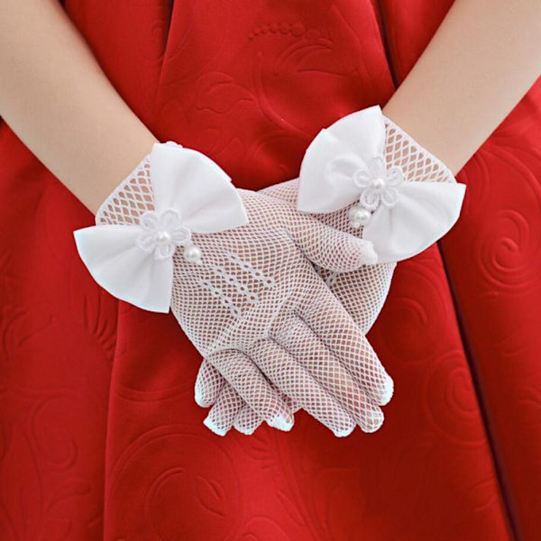 Bröllopshandskar för barn Mesh RÖDA Red