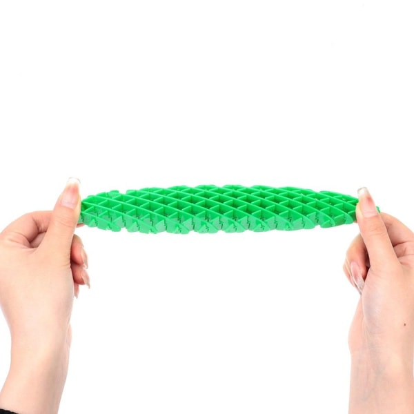 Worm Big Fidget Toy 3D Printed Elastisk Mesh GRÖN green