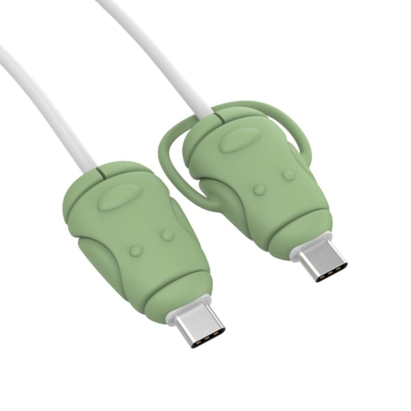 Kaapelinsuoja Latauskaapelin cover VIHREÄ TYYPPI TO Green TypeC to TypeC-TypeC to TypeC