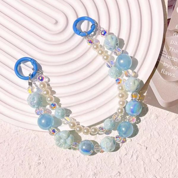 Beaded Nyckelring Telefonkedja 03 03 03