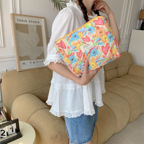 Quiltet Clutch Makeuptaske 2 2 2