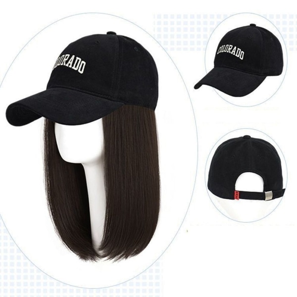 Fake Hair Hat Baseball Cap LYS BRUN LYS BRUN Light Brown