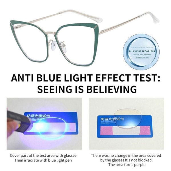 Anti-Blue Light Glasses Neliömäiset silmälasit MUSTA Black