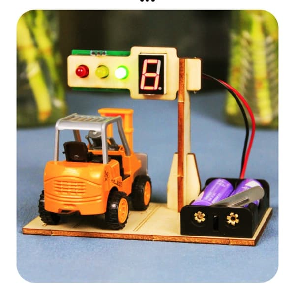 Trafiksignalmodel DIY-legetøj Håndlavet materiale