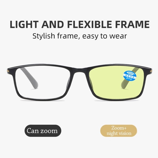 Anti-blått lys lesebriller Intelligent zoom briller 2 2 2