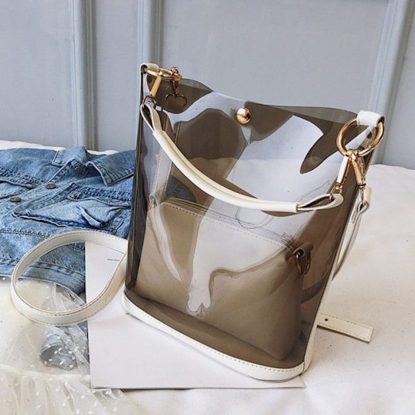Transparent taske Dametaske HVID white