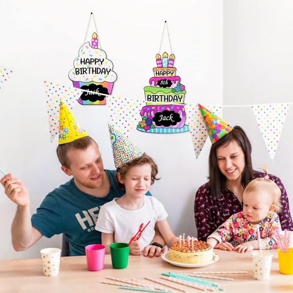 1/2kpl Syntymäpäiväkakkukyltti Syntymäpäiväkyltti 2KPL 2KPL 2pcs