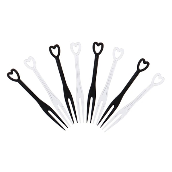 100 stk Fruktgaffel Fruktplukk SVART Black