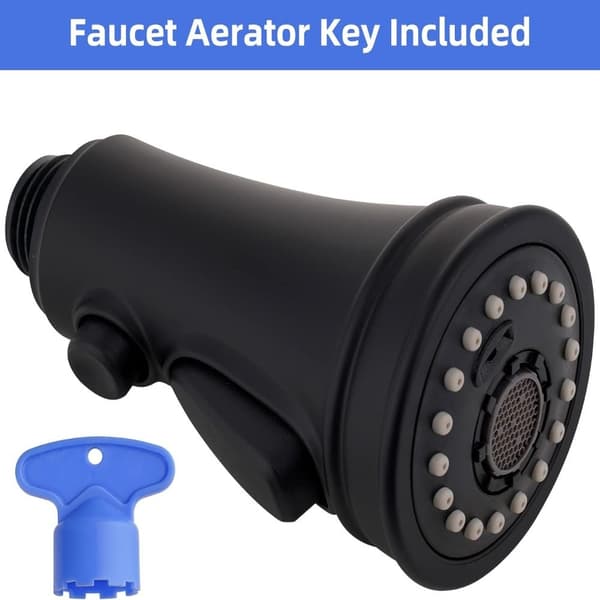 Kranlufter med sprayhode, SVART Black