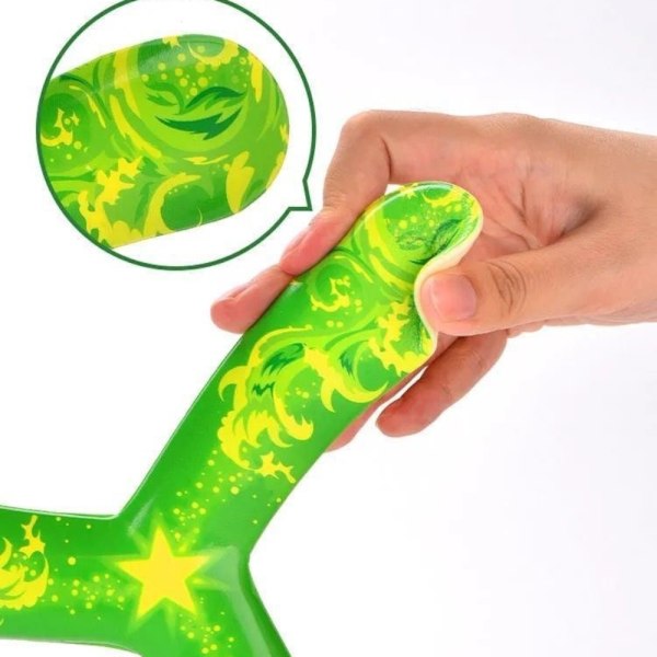 Trebladig Boomerang Dart Ball Toy GUL Yellow