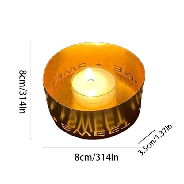 Lysestake i gullmetall B B B