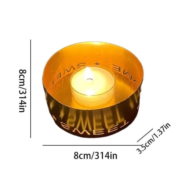 Lysestake i gullmetall C C C