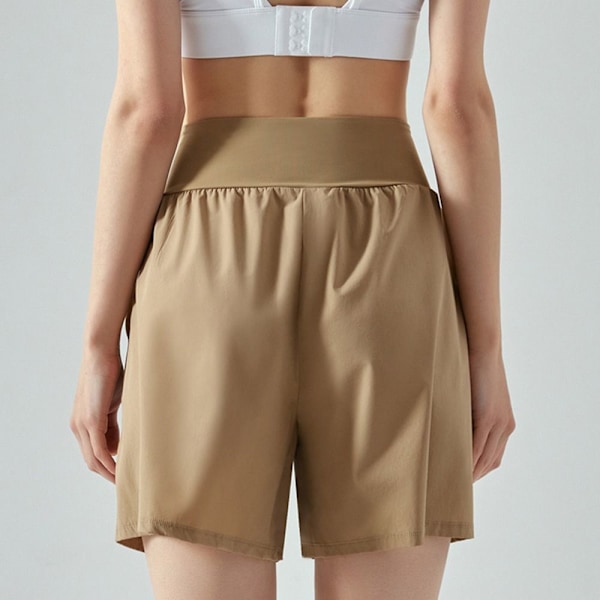 Joogashortsit Urheilushortsit KHAKI L khaki L