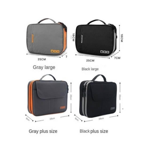 Latauspussi Digital Gadget Case MUSTA 25*18*5CM black 25*18*5cm-25*18*5cm