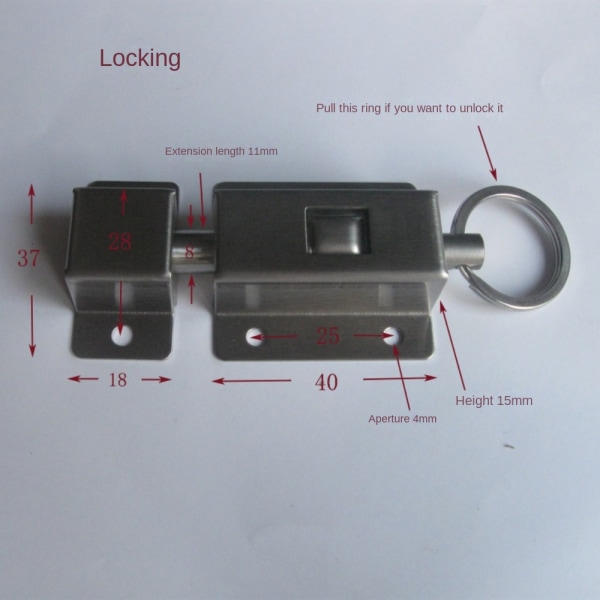 Fjærlåsestift Manuell Trekk Ringstift 2 STK 2 STK 2pcs