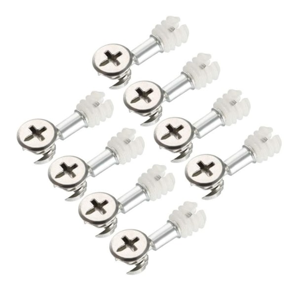 8st 3-i-1 möbelanslutningssats Cam Fitting Dowel Screws 8PCS