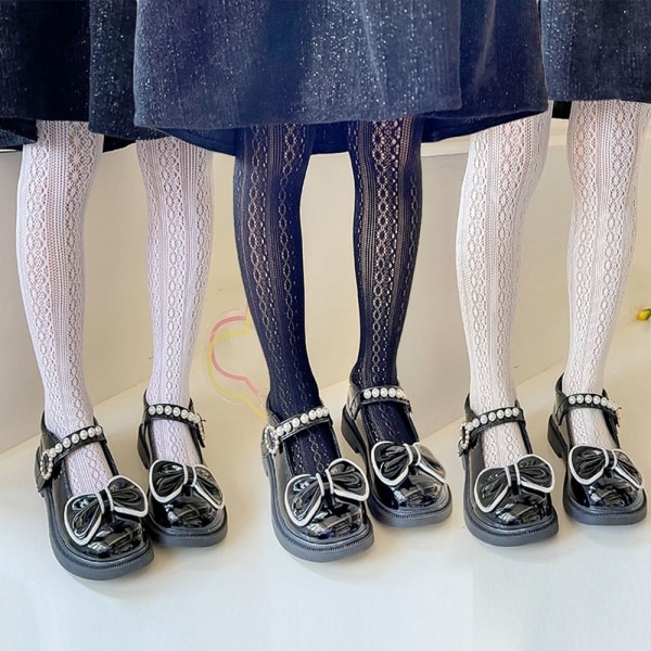 Mesh -sukkahousut tyttöjen sukat BLACK S black S