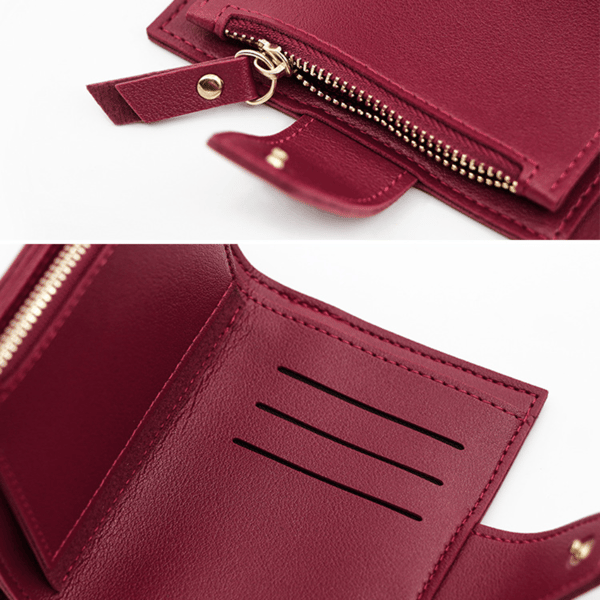Kort Modeplånbok ROSRÖD Rose Red