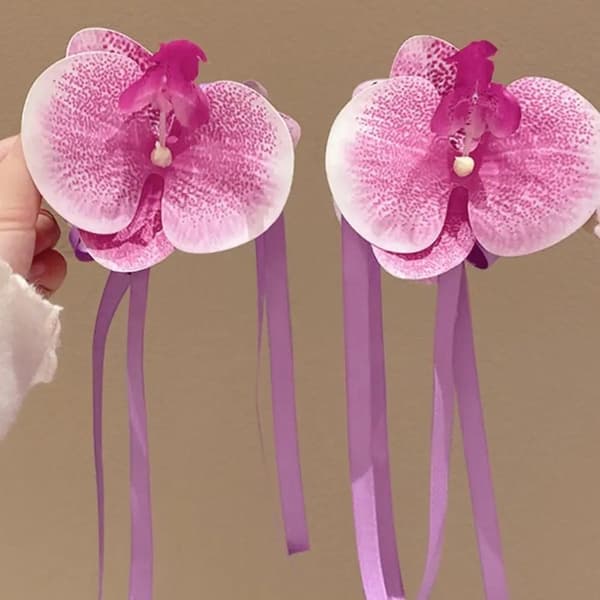 Phalaenopsis-hapsuhiuskoru, kukkia, hiusklipsit, SININEN blue