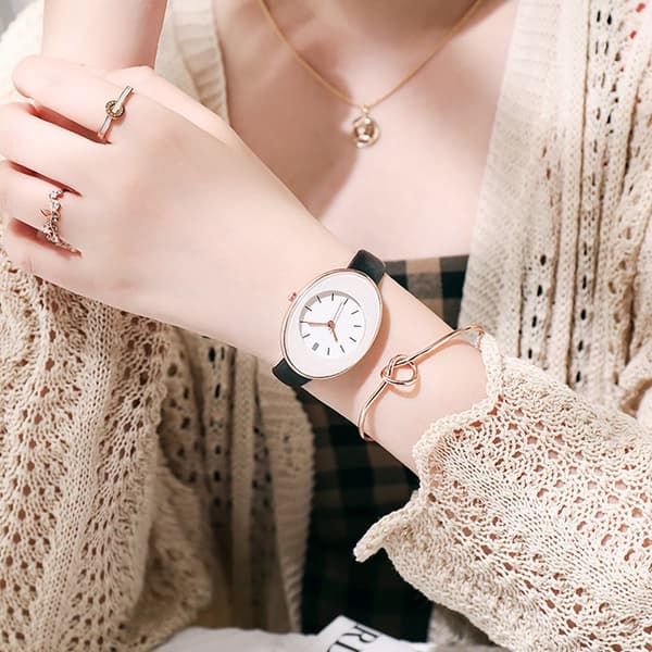 Damklocka Kvarts Armbandsur VIT white