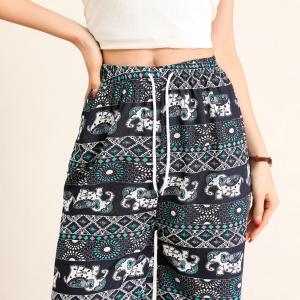 Bukser med brede ben Elephant Print Pant 01 01 01