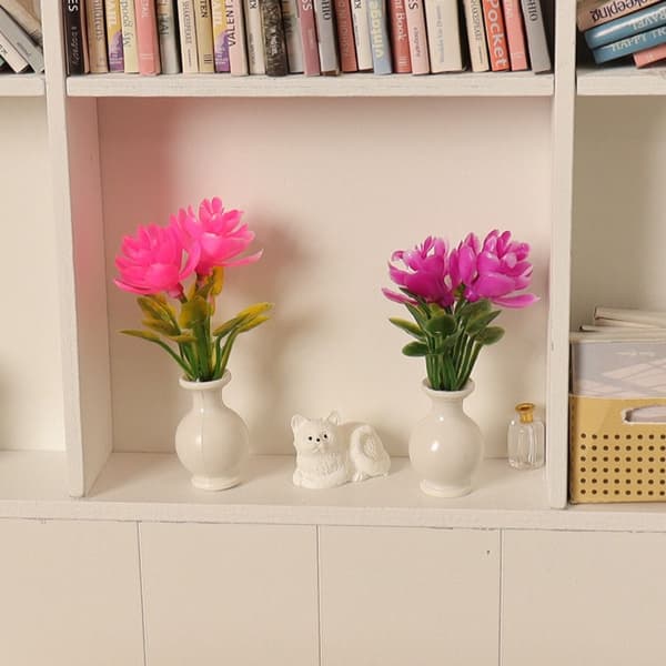 Dukkehus Miniature Plastik Simulation Vase 4 4 4