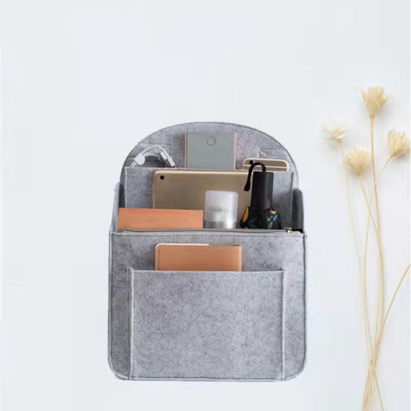 Ryggsäcksinsats liten väska Invändig resväska MÖRKGRÅ L dark grey L