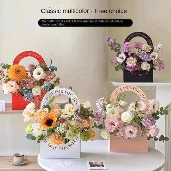 Blomförpackningslåda Blomkorg RÖD Red