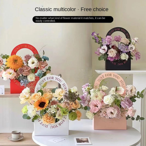 Blomförpackningslåda Blomkorg VIT White