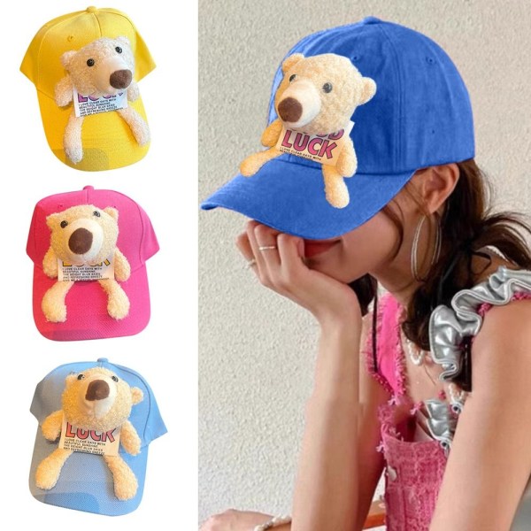 Bear Hat Baseball-hattu KELTAINEN AIKUINEN AIKUINEN Yellow Adult-Adult