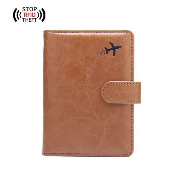 RFID Business Pass Cover Dokument Case BRUN Brown