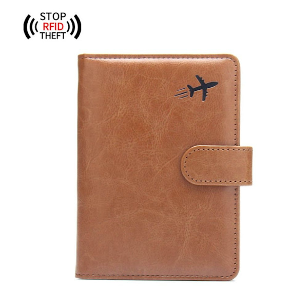 RFID-yrityspassin cover case RUSKEA Brown
